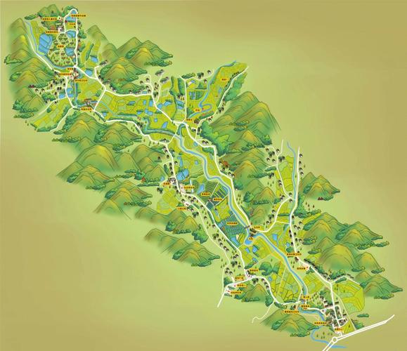 贵州手绘地图智慧景区